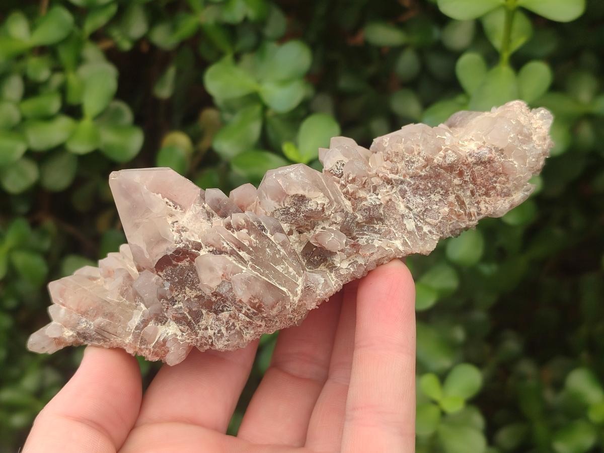 Natural Red Hematoid Quartz Clusters x 3 From Karoi, Zimbabwe