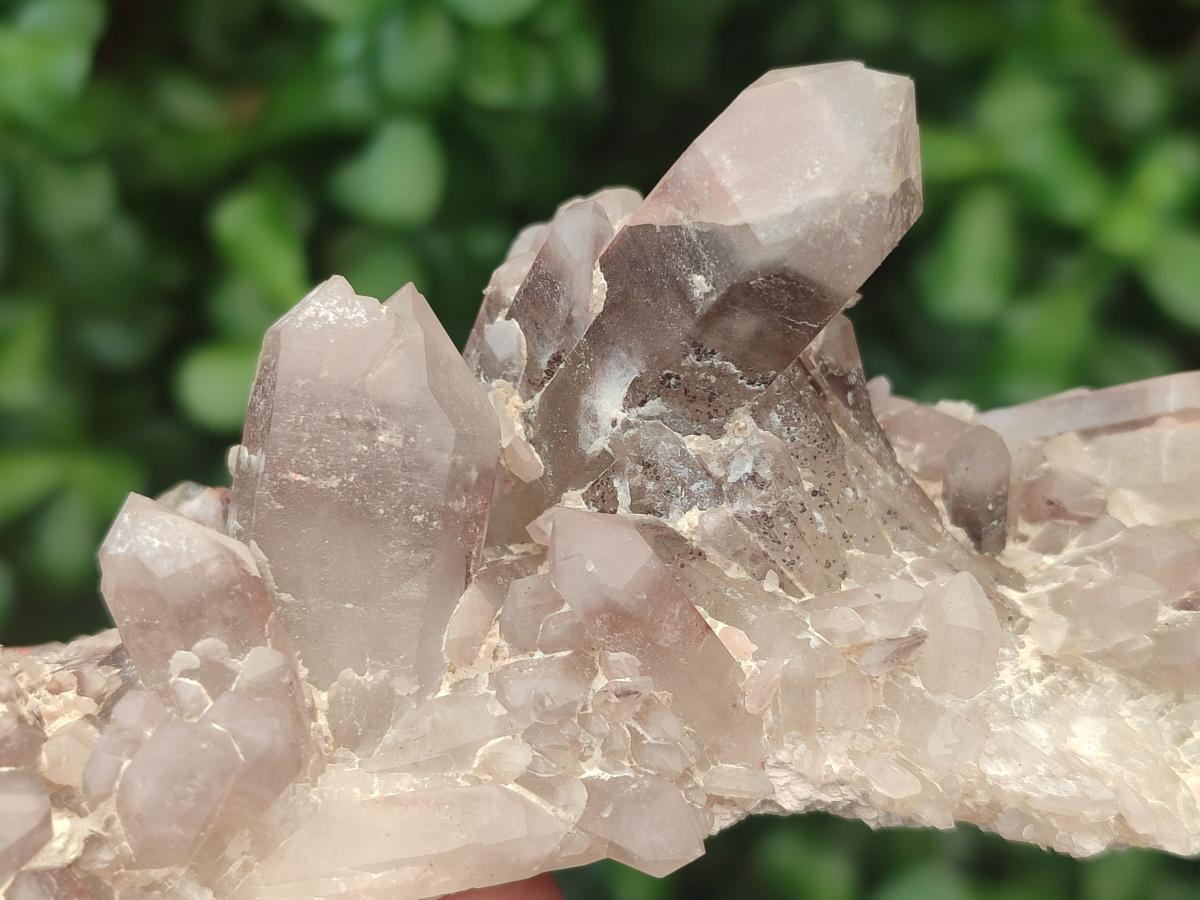 Natural Red Hematoid Quartz Clusters x 3 From Karoi, Zimbabwe