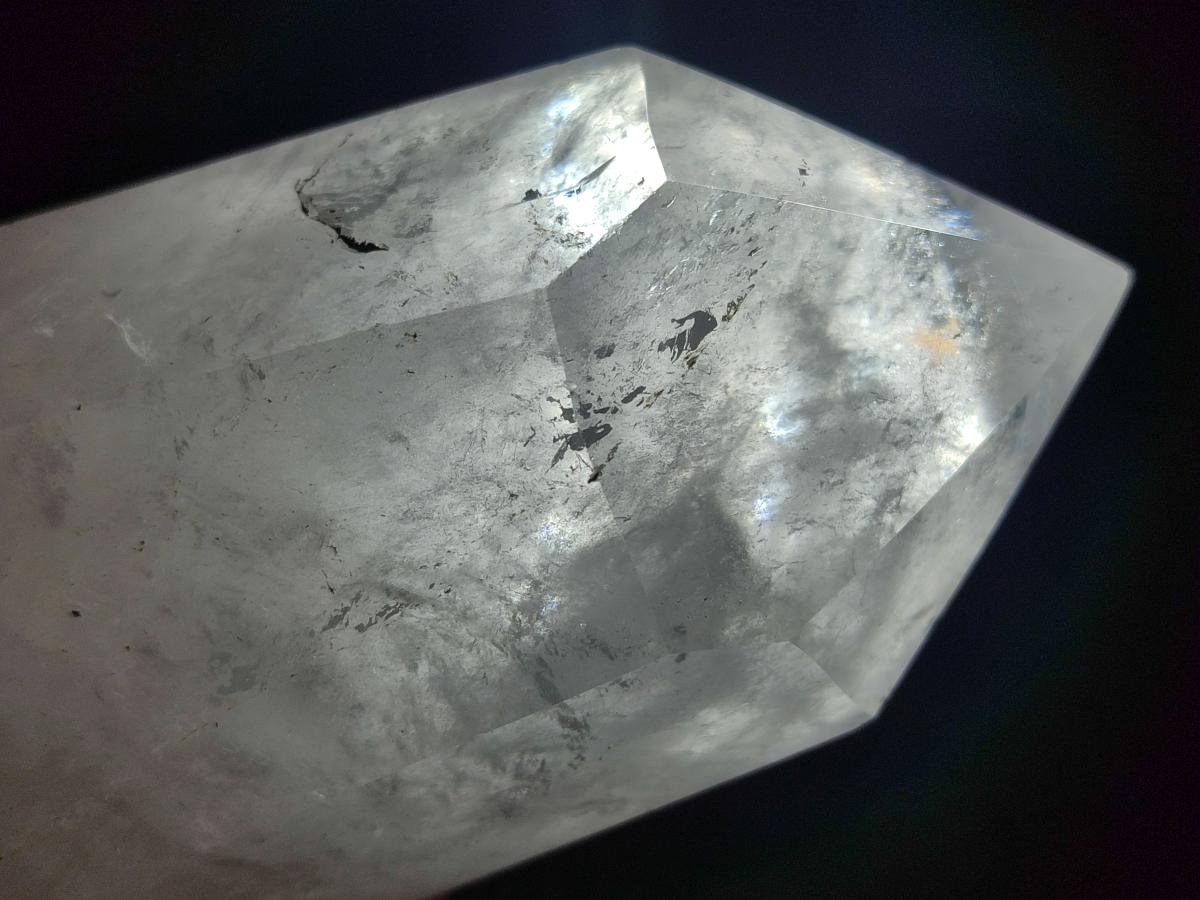 Polished White Quartz Standing Display Crystals x 2 From Madagascar
