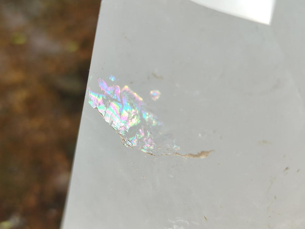 Polished White Quartz Standing Display Crystals x 2 From Madagascar