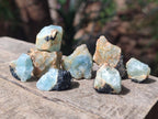 Natural Rare Aquamarine in Black Tourmaline Crystal Specimens x 1,48 Kg Lot From Karibib, Namibia