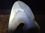 Polished and Natural Blue Lace Agate Standing Display Pieces x 2 From Nsanje, Malawi