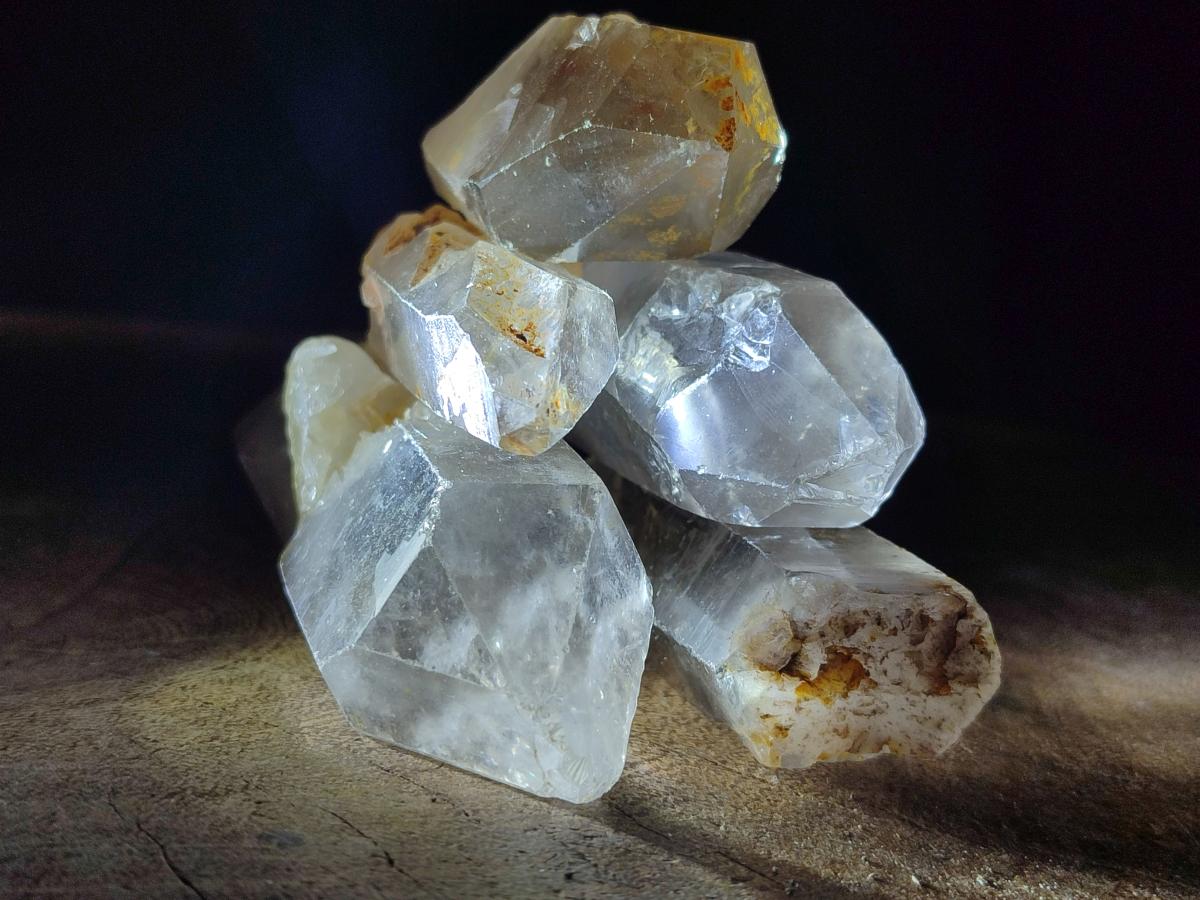 Natural Malagasy Quartz Single Crystals x 14 From Madagascar