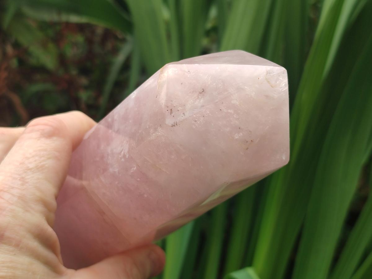 Polished Large Gemmy Rose Quartz Tower x 1 From Madagascar