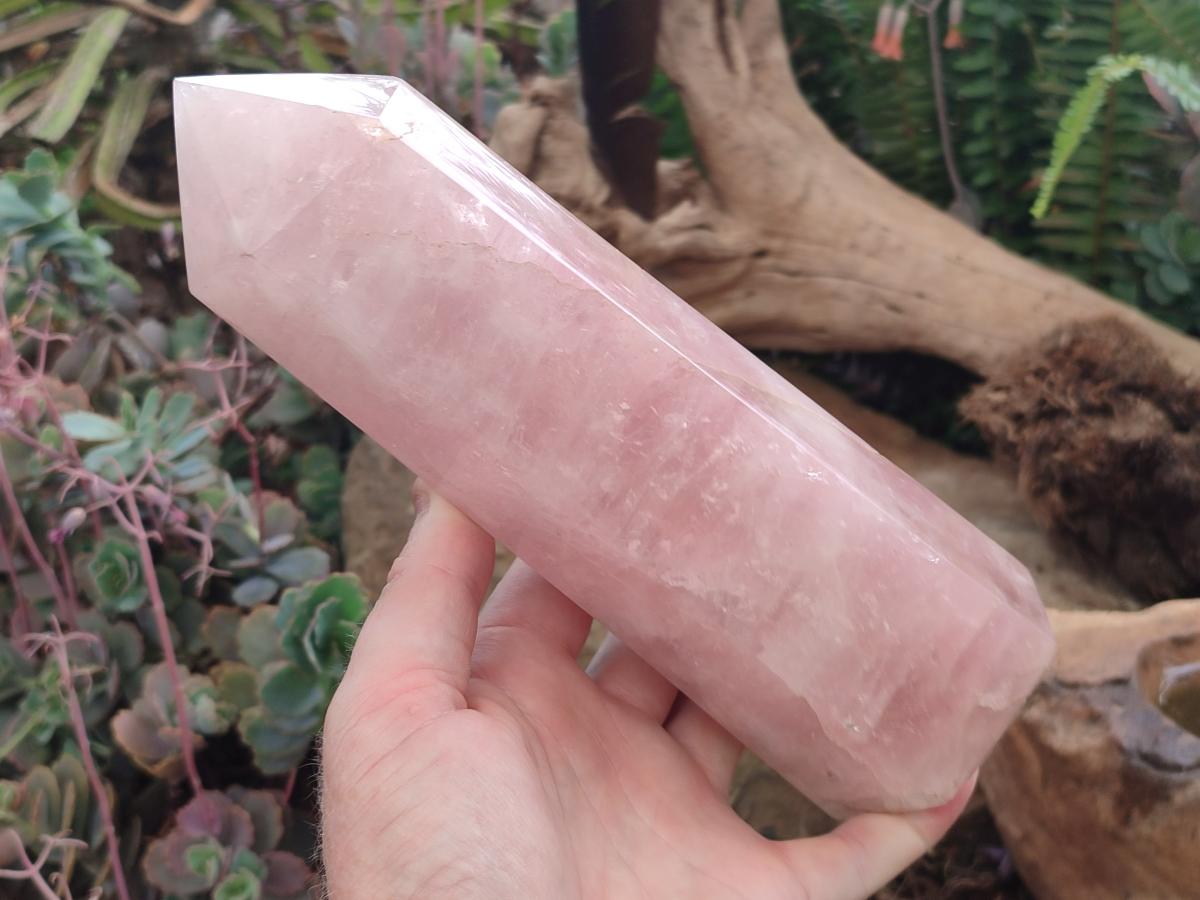 Polished Large Gemmy Rose Quartz Tower x 1 From Madagascar
