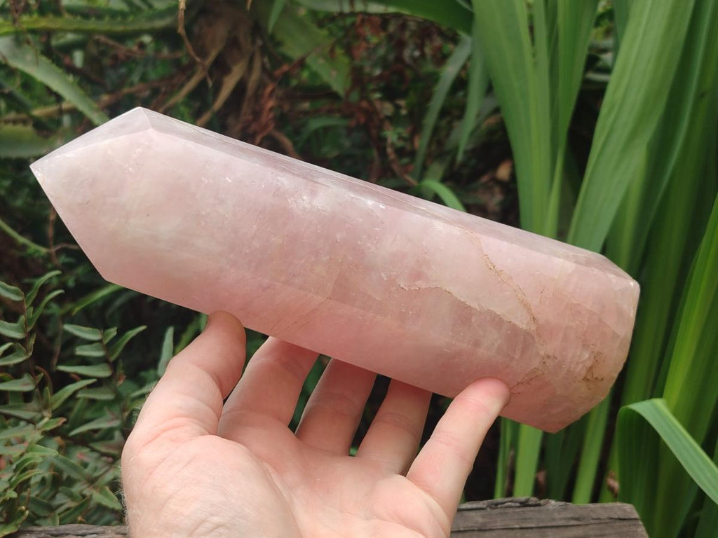 Polished Large Gemmy Rose Quartz Tower x 1 From Madagascar