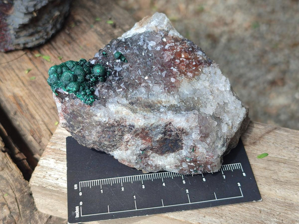 Natural Silky Ball Malachite Specimens with Drusy Quartz on Dolomite Matrix x 3 From Mindingi Mine, Kambove, Congo