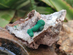 Natural Silky Ball Malachite Specimens with Drusy Quartz on Dolomite Matrix x 3 From Mindingi Mine, Kambove, Congo
