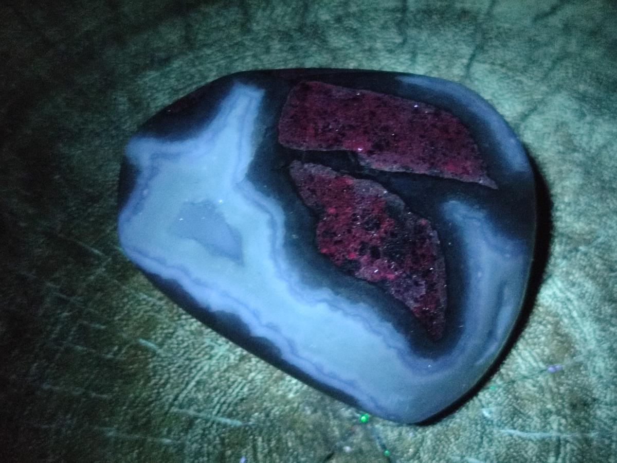 Polished and Natural Blue Lace Agate Free Forms x 7 From Nsanje, Malawi