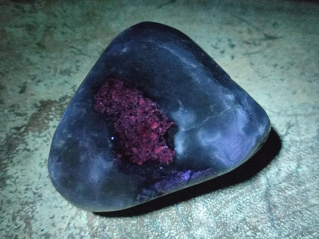 Polished and Natural Blue Lace Agate Free Forms x 7 From Nsanje, Malawi