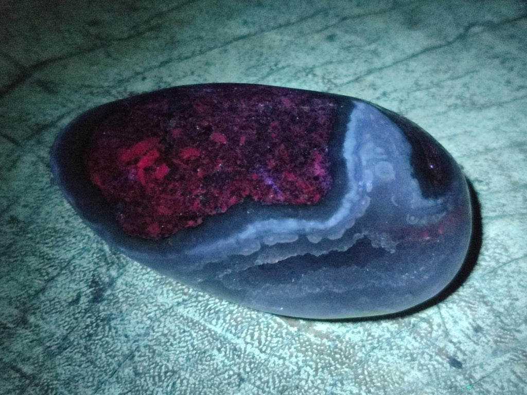 Polished and Natural Blue Lace Agate Free Forms x 7 From Nsanje, Malawi