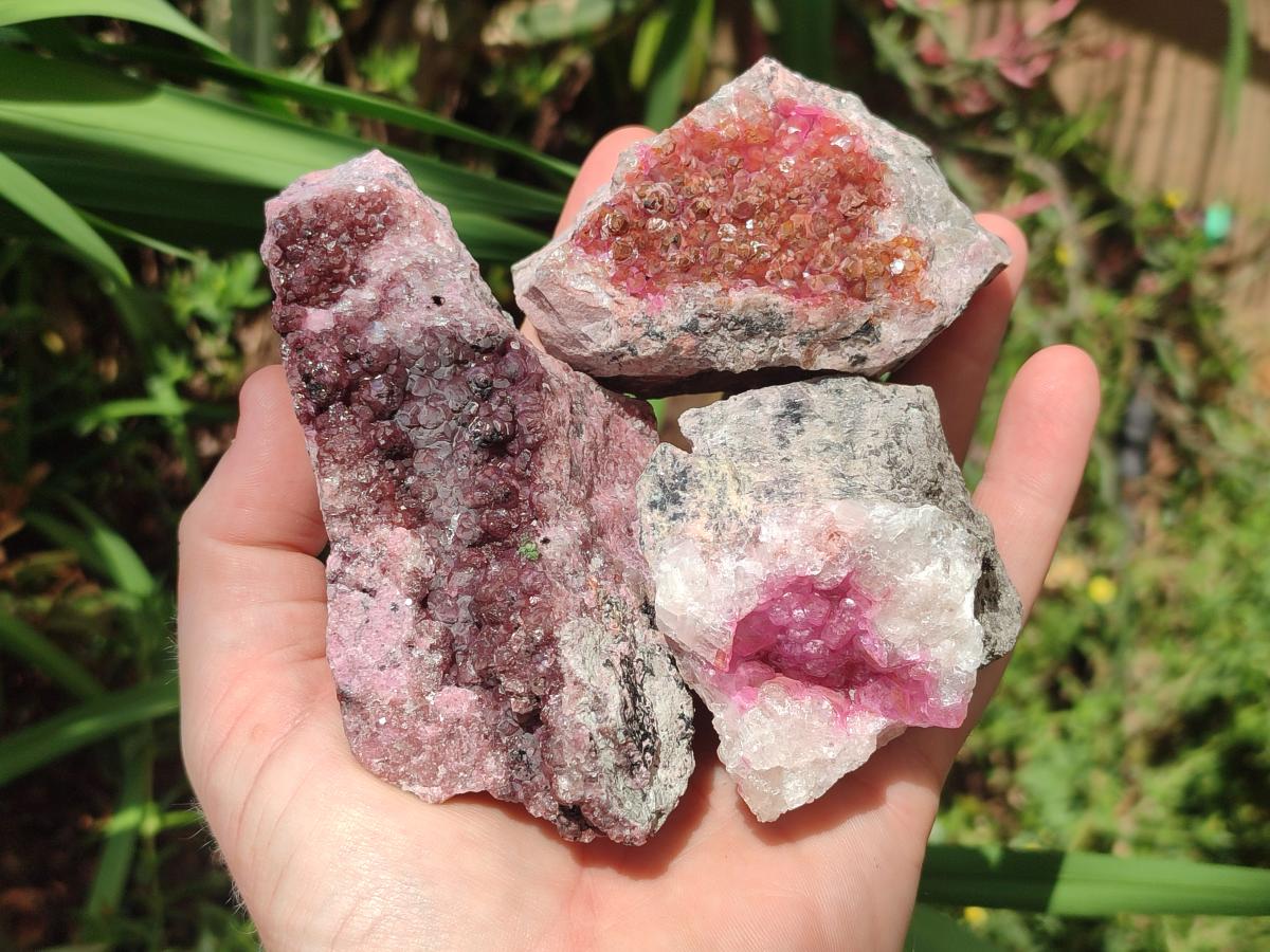 Natural Spherocobaltite Specimens x 6 From Mashamba West Mine, Congo