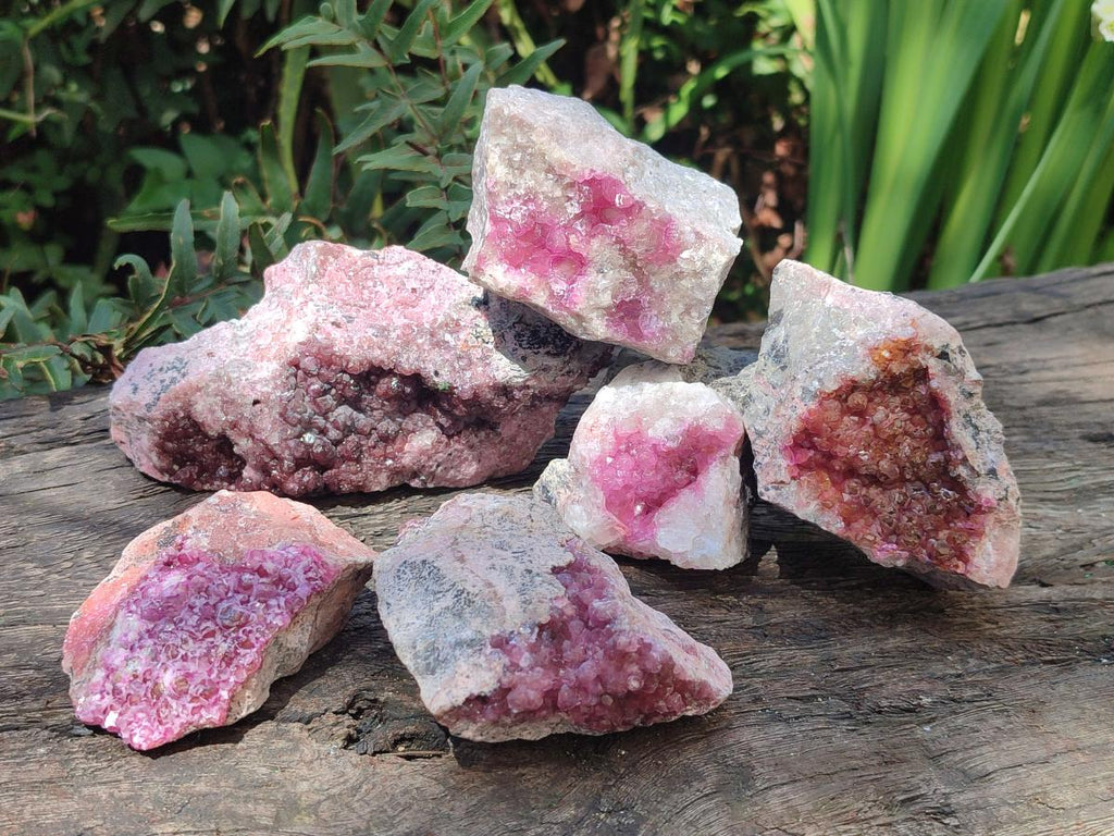 Natural Spherocobaltite Specimens x 6 From Mashamba West Mine, Congo