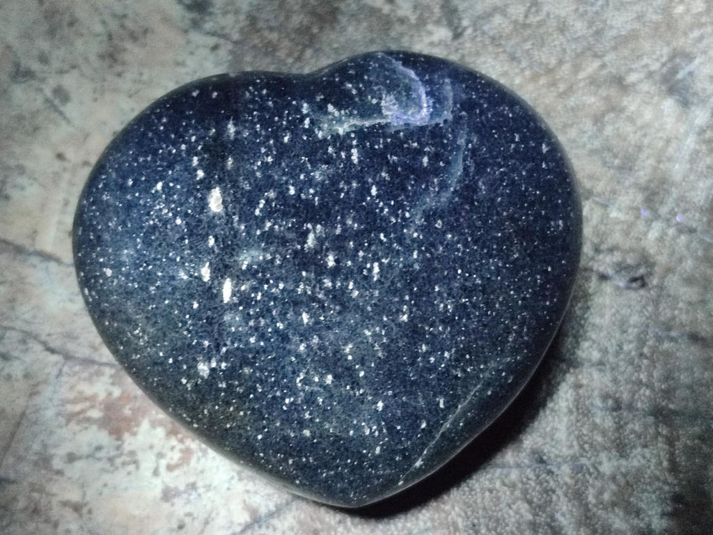 Polished Lazulite Hearts x 6 From Madagascar