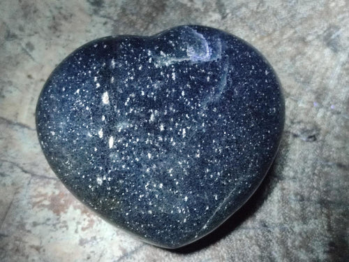 Polished Lazulite Hearts x 6 From Madagascar - Toprock Gemstones and Minerals 