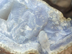 Natural Large Blue Lace Agate Geode and Vug Specimens x 2 From Nsanje, Malawi