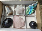 Polished Mix of Multi Mineral Pieces x 6 From Madagascar