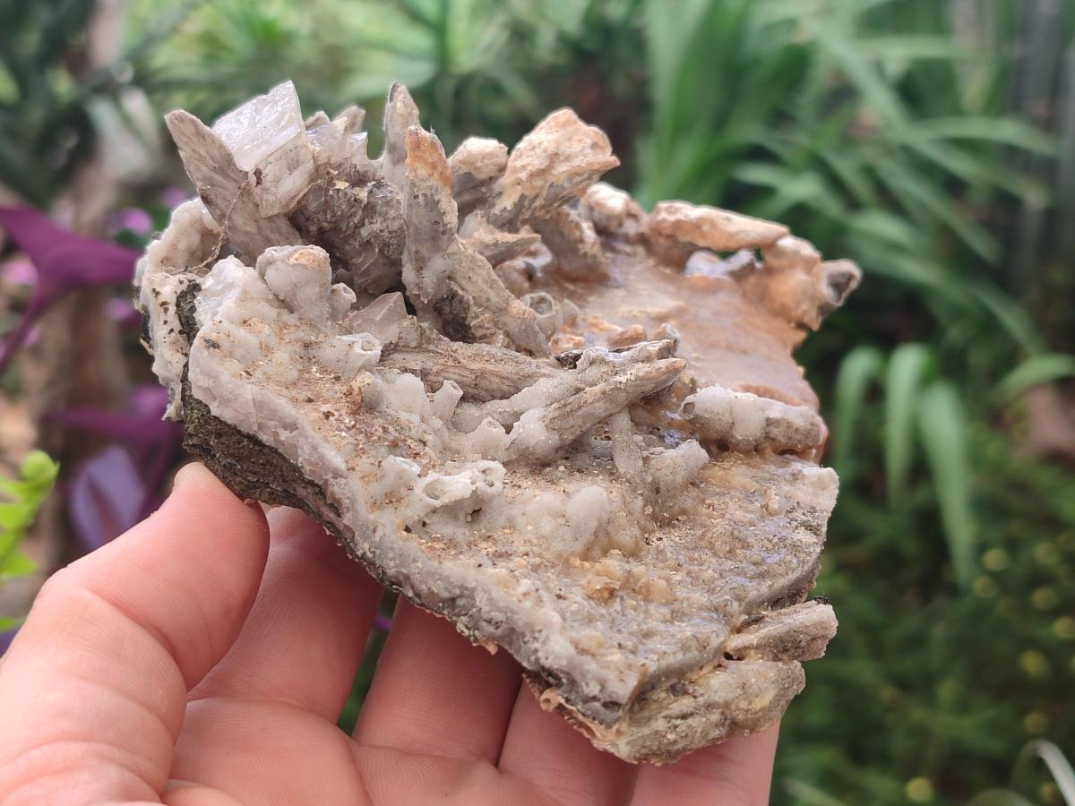 Natural Spearhead Calcite Specimens with Rhomboherdral Crystals x 4 From Albert's Mountain, Lesotho