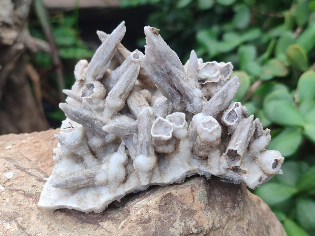 Natural Spearhead Calcite Specimens with Rhomboherdral Crystals x 4 From Albert's Mountain, Lesotho
