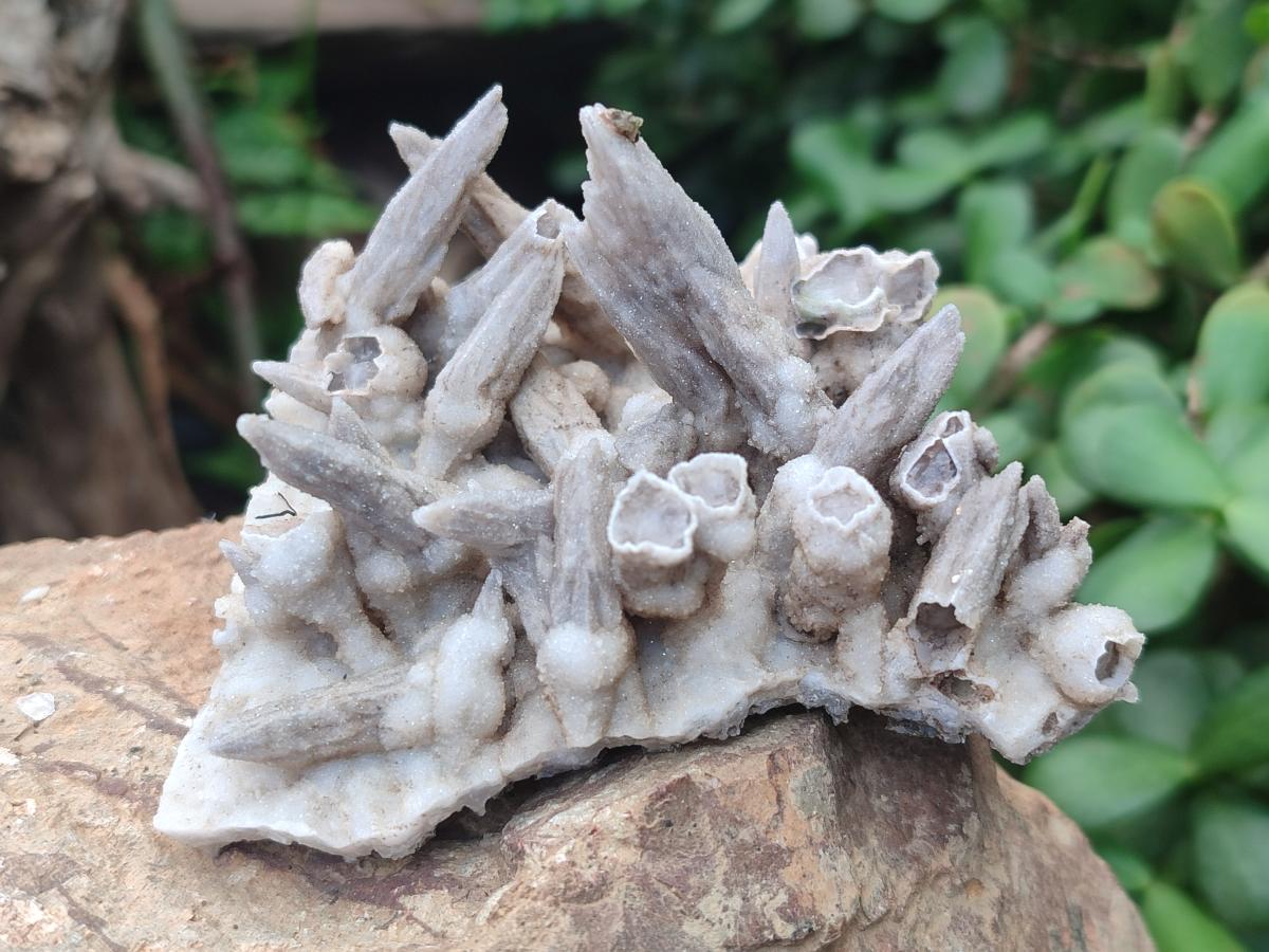 Natural Spearhead Calcite Specimens with Rhomboherdral Crystals x 4 From Albert's Mountain, Lesotho