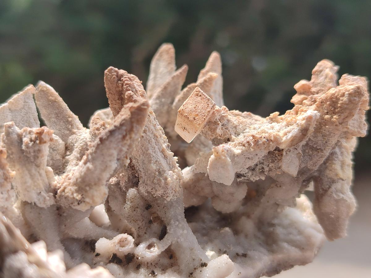 Natural Spearhead Calcite Specimens with Rhomboherdral Crystals x 4 From Albert's Mountain, Lesotho
