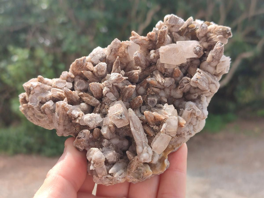 Natural Spearhead Calcite Specimens with Rhomboherdral Crystals x 4 From Albert's Mountain, Lesotho
