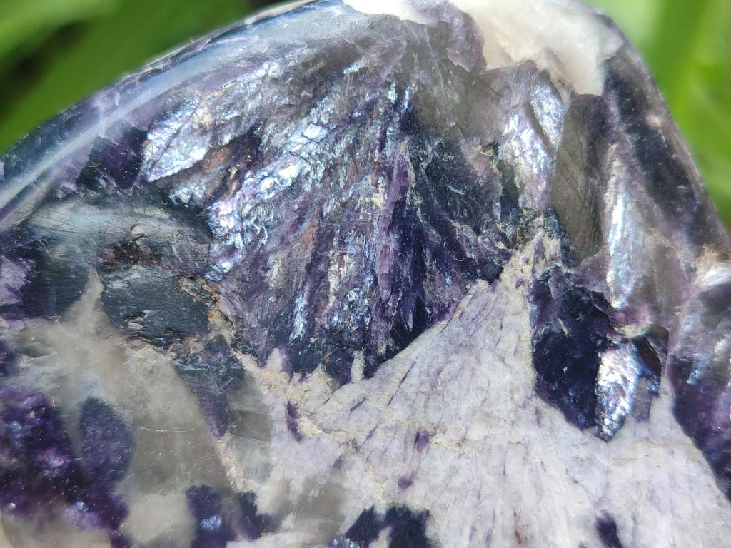 Polished Silver Leaf Lepidolite Standing Display Pieces x 6 From Zimbabwe
