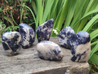 Polished Silver Leaf Lepidolite Standing Display Pieces x 6 From Zimbabwe