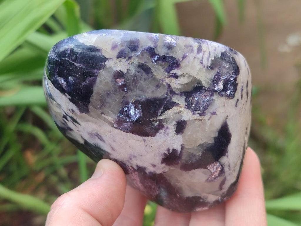 Polished Silver Leaf Lepidolite Standing Display Pieces x 6 From Zimbabwe