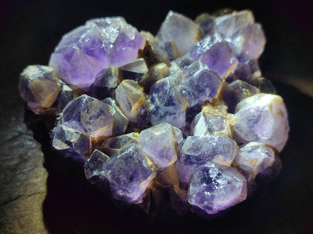 Natural Dark Chevron Amethyst Clusters x 12 From Mapatizya, Zambia
