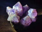 Natural Dark Chevron Amethyst Clusters x 12 From Mapatizya, Zambia