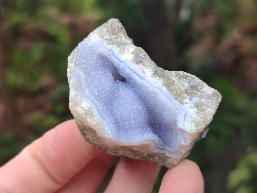 Natural Blue Lace Agate Geode Specimens x 24 From Nsanje, Malawi