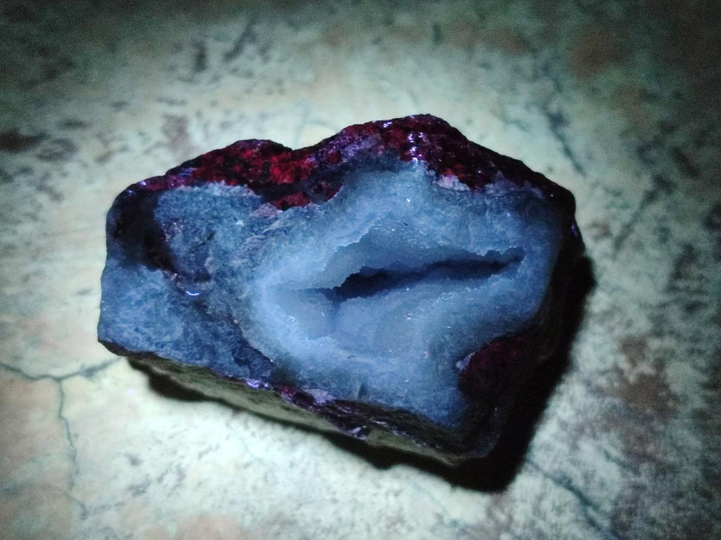 Natural Blue Lace Agate Geode Specimens x 24 From Nsanje, Malawi