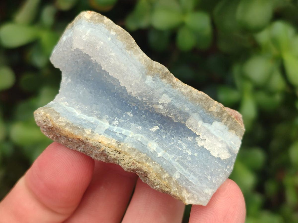 Natural Blue Lace Agate Geode Specimens x 24 From Nsanje, Malawi