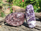 Polished Lepidolite Free Forms x 24 From Zimbabwe