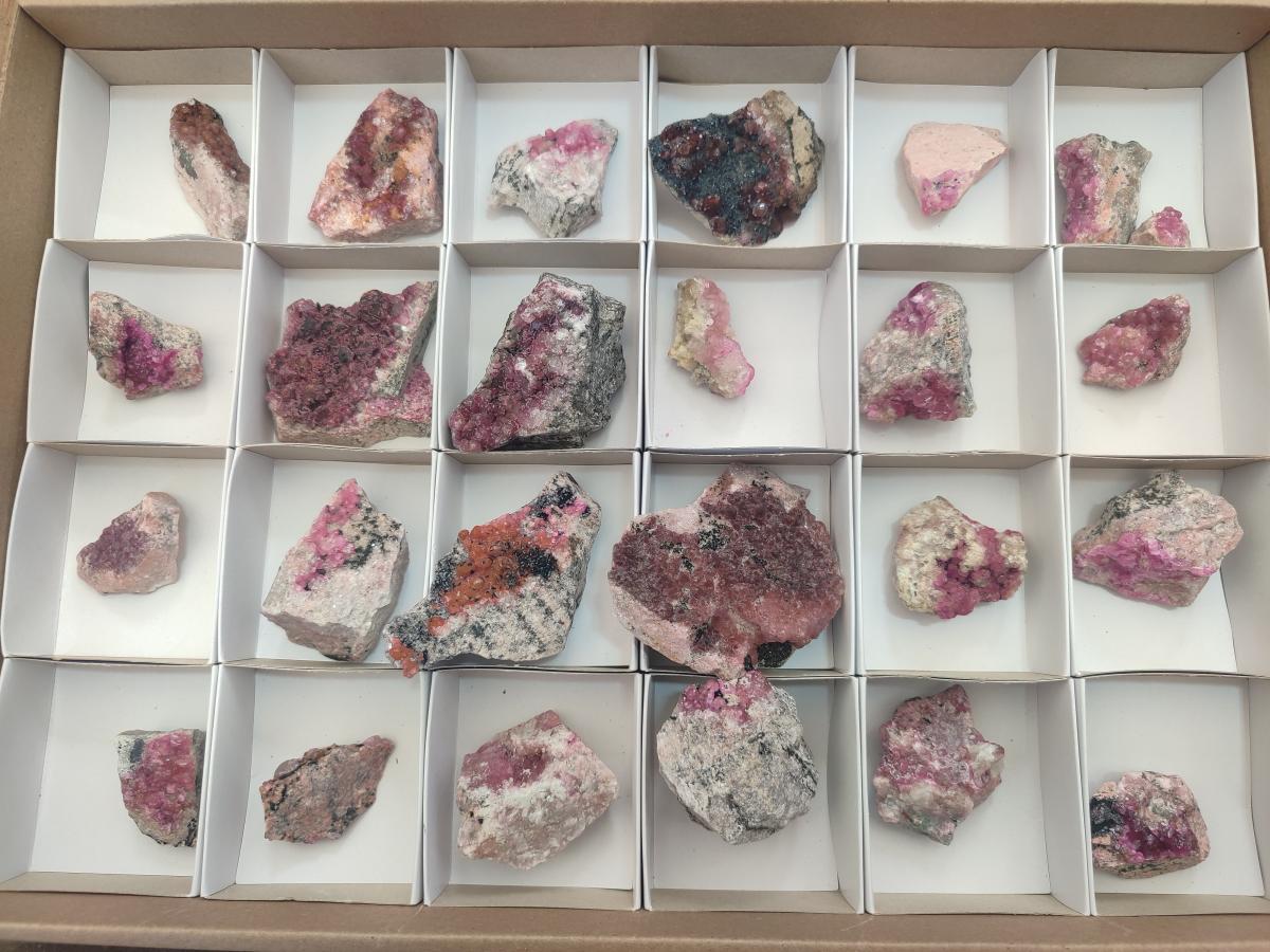 Natural Spherocobaltite Specimens x 25 From Mashamba West Mine, Congo