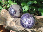 Polished Large Silver Leaf Lepidolite Spheres x 6 From Zimbabwe