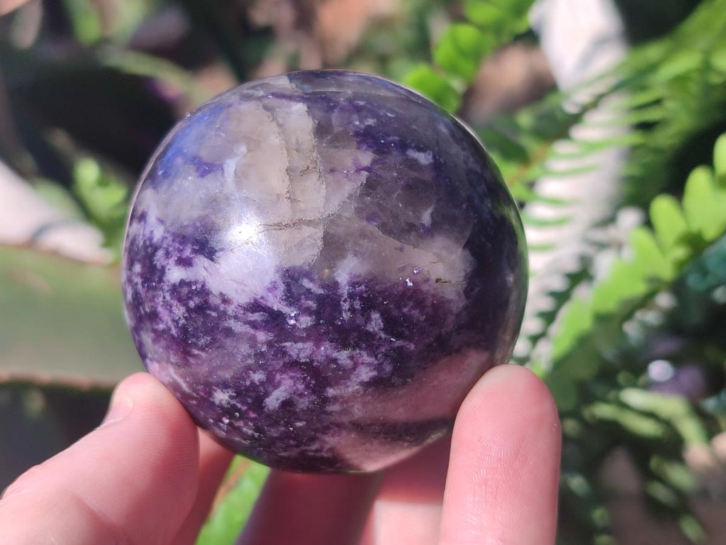 Polished Large Silver Leaf Lepidolite Spheres x 6 From Zimbabwe
