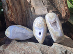 Polished and Natural Blue Lace Agate Free Forms x 6 From Nsanje, Malawi