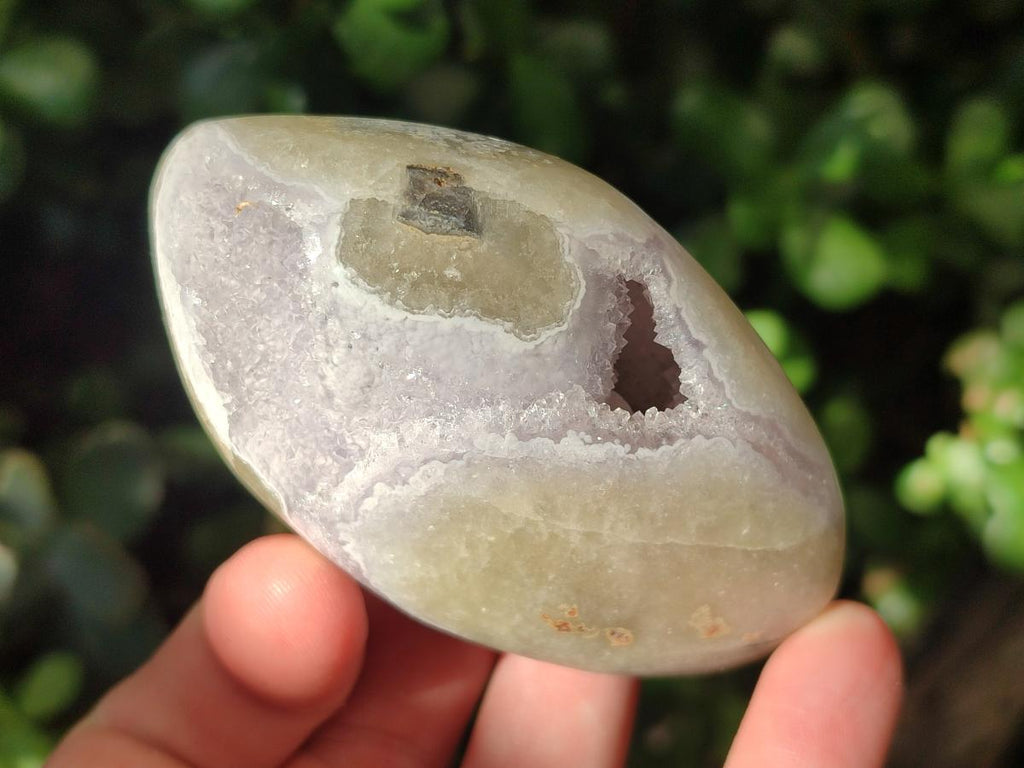 Polished and Natural Blue Lace Agate Free Forms x 6 From Nsanje, Malawi