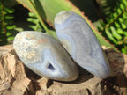 Polished and Natural Blue Lace Agate Free Forms x 6 From Nsanje, Malawi