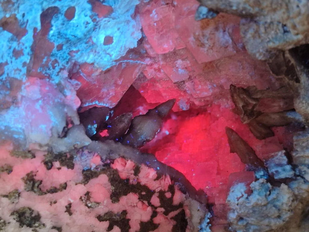 Natural Large Stacked Rhombohedral Calcite Cluster with Phosphorus Aragonite and Spearhead Sceptre Calcite Crystals x 1 From Albert's Mountain, Lesotho