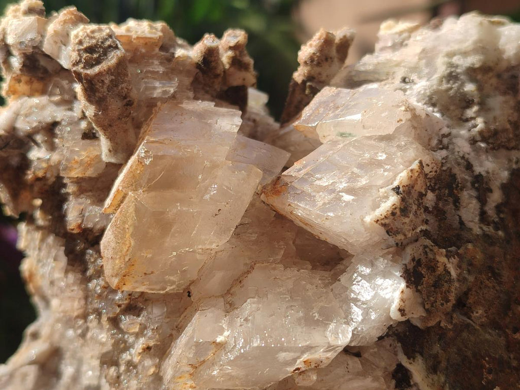 Natural Large Stacked Rhombohedral Calcite Cluster with Phosphorus Aragonite and Spearhead Sceptre Calcite Crystals x 1 From Albert's Mountain, Lesotho