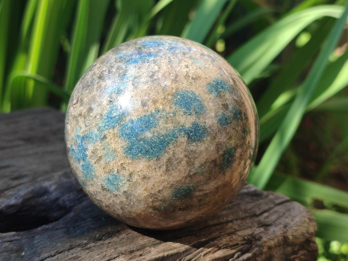 Polished Blue Spotted Spinel in Quartz Spheres x 6 From Madagascar