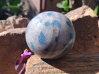 Polished Blue Spotted Spinel in Quartz Spheres x 6 From Madagascar