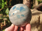 Polished Blue Spotted Spinel in Quartz Spheres x 6 From Madagascar