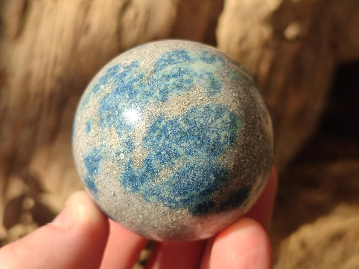 Polished Blue Spotted Spinel in Quartz Spheres x 6 From Madagascar