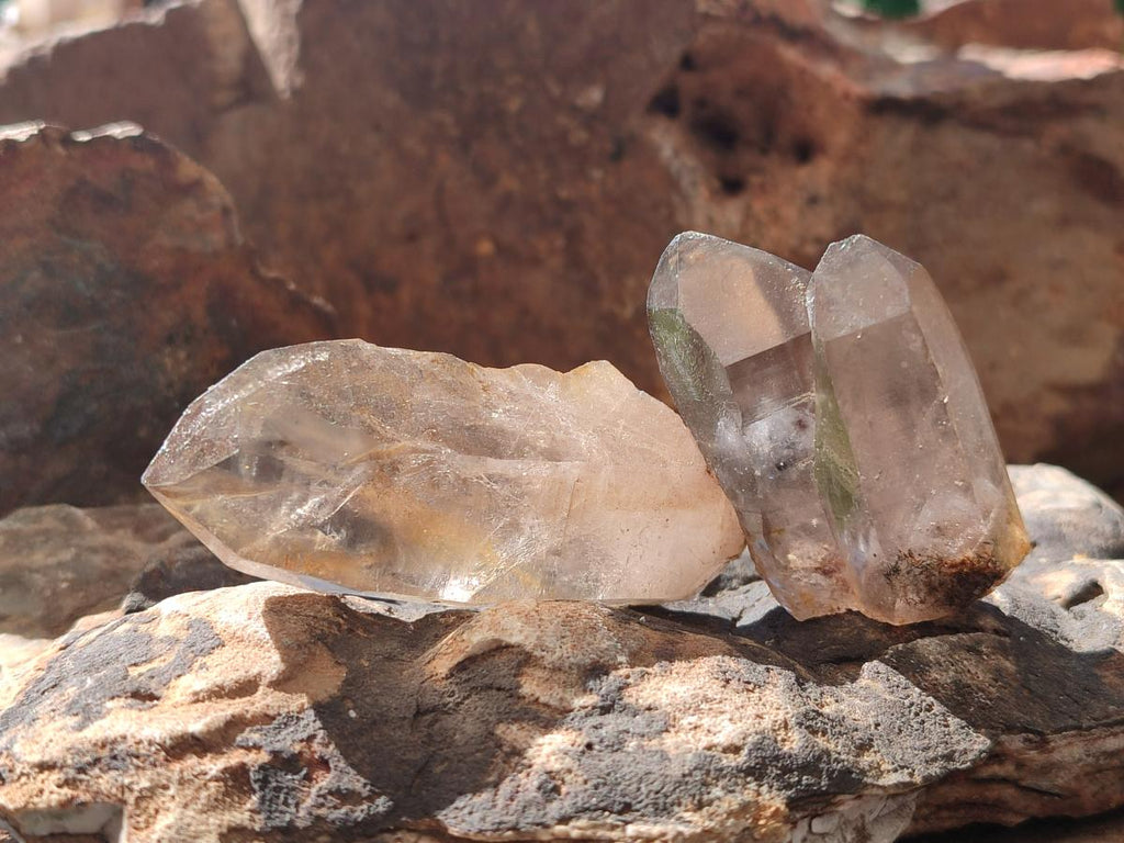 Natural Smokey Quartz Crystals x 18 From Zomba Plateau, Malawi