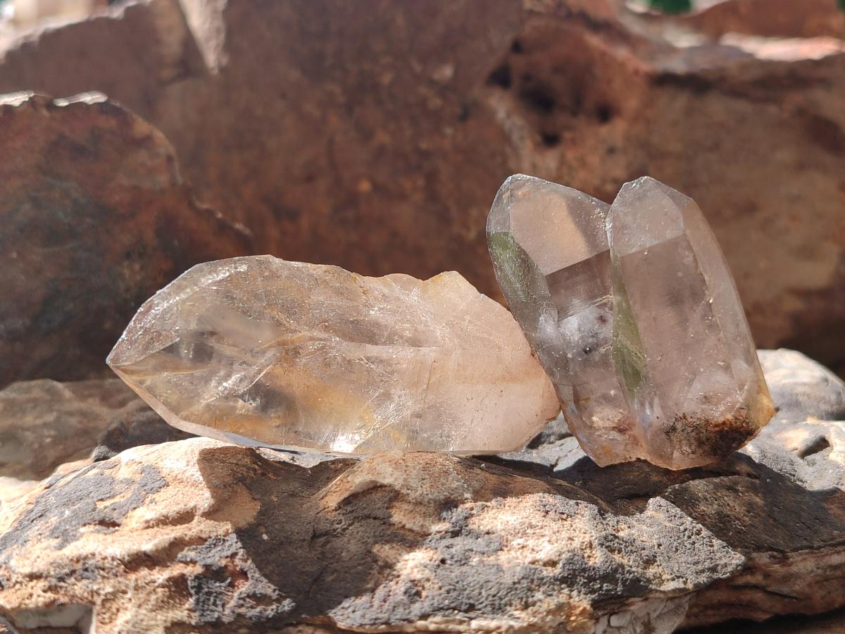 Natural Smokey Quartz Crystals x 18 From Zomba Plateau, Malawi