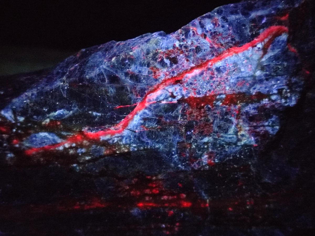 Polished and Natural Sodalite Slices x 2 From Kunene River, Namibia